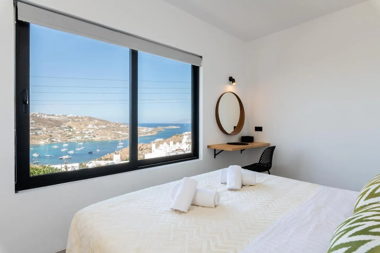 Yalos Mykonos 4 Bedroom Luxury House 5 Minute From Ornos Beach W Sea & Sunset View Mykonos Town
